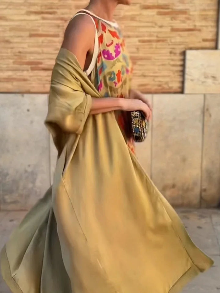 Isadora – Ensemble satin imprimé deux pièces