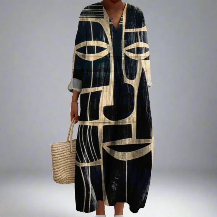 Cléa – robe masque tribal
