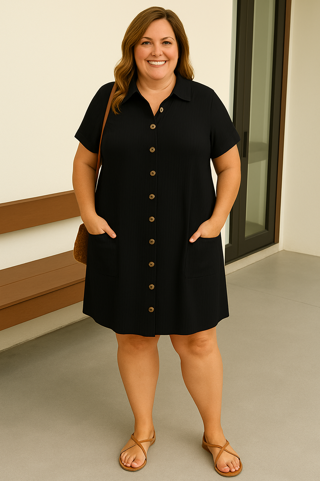 Robe Boutonnée – Effet Ventre Affiné | MONTPELLIER