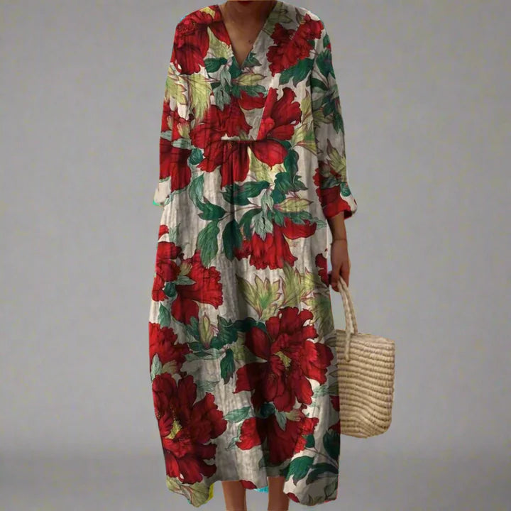 Alix – robe rouge pivoine