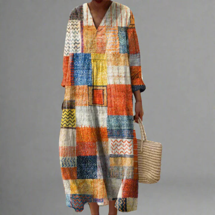 Clara – robe patch soleil