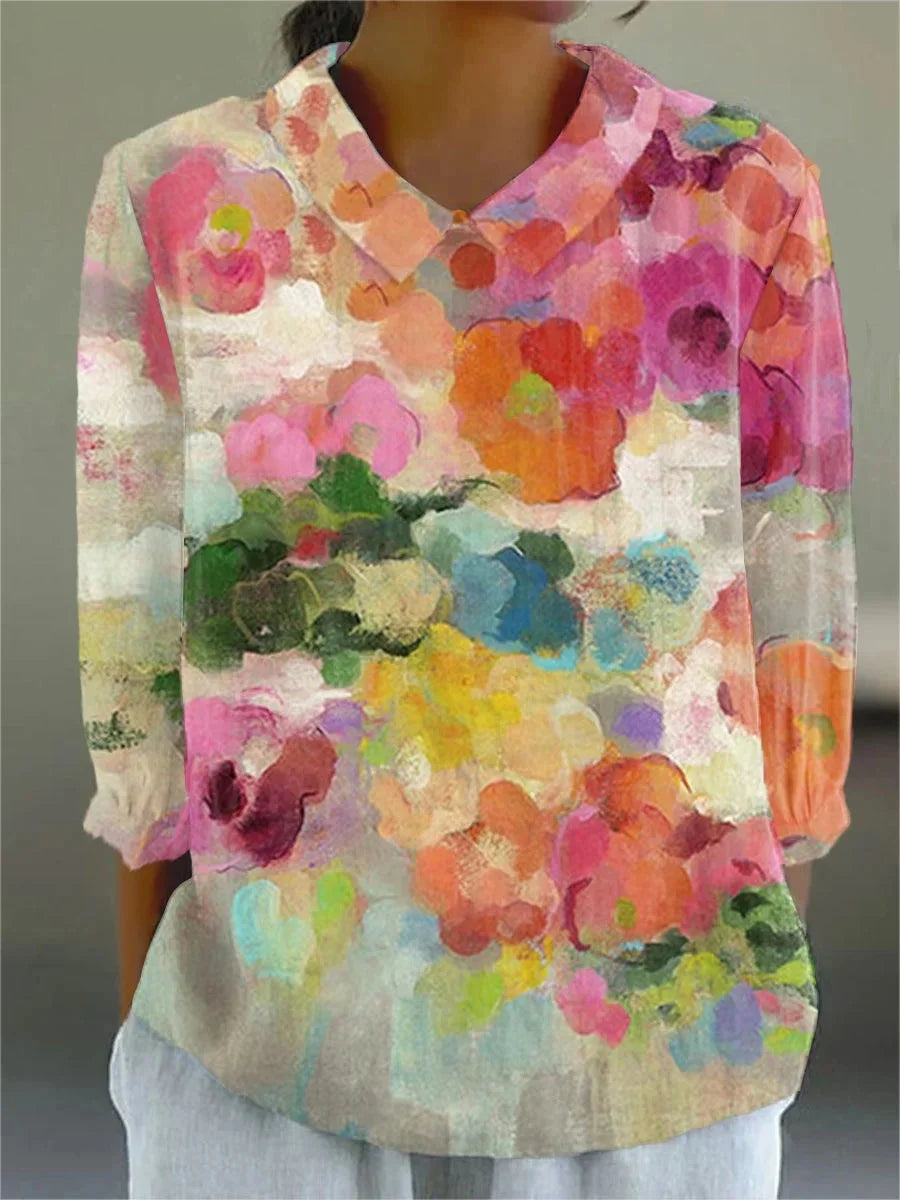 Isaline – blouse fleurs pastel