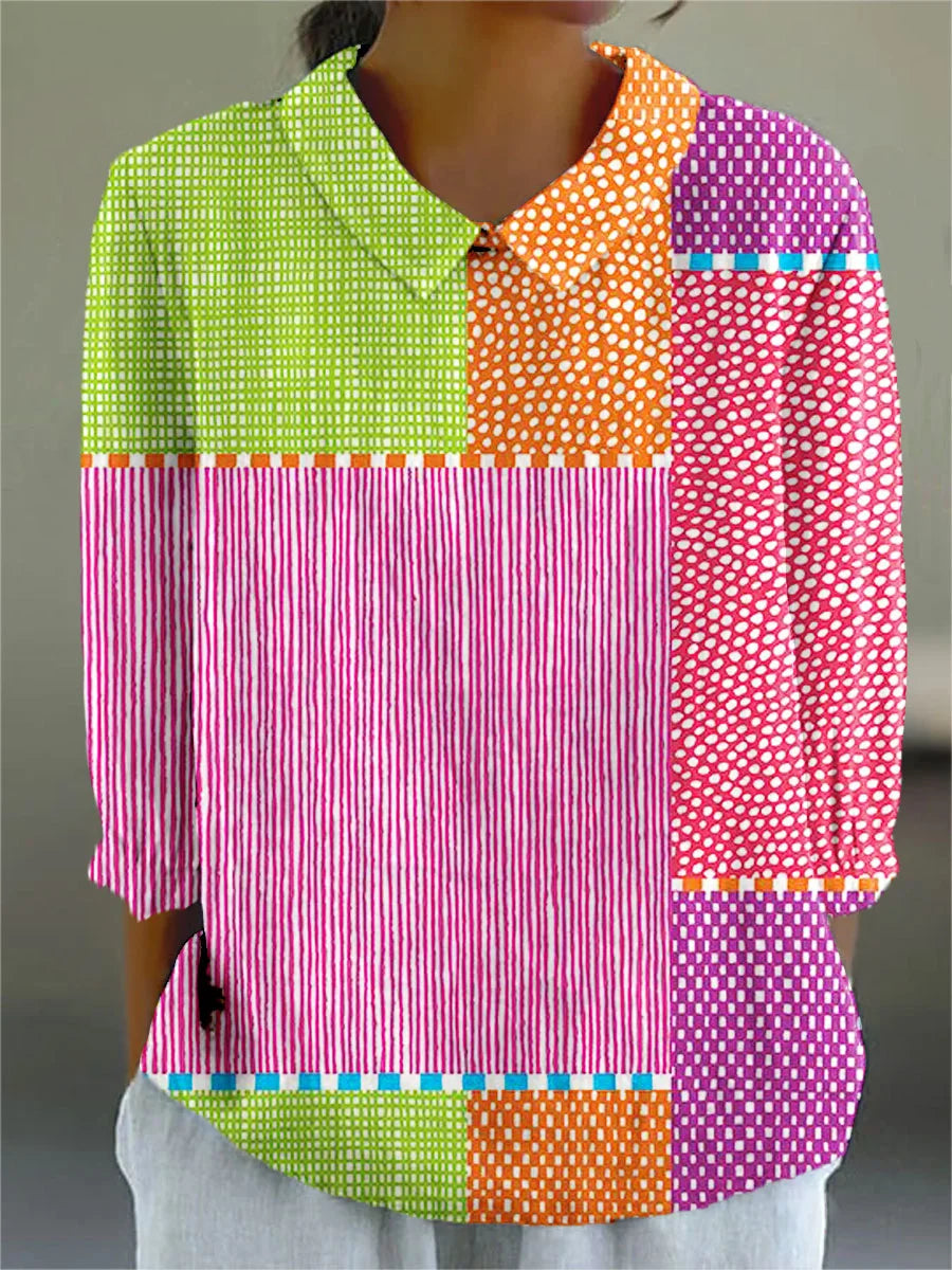 Joséphine – blouse patchwork joyeux
