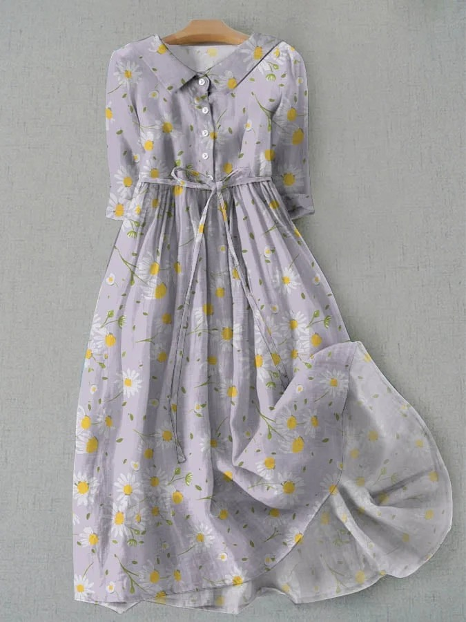 Anaïs – robe prairie aux marguerites