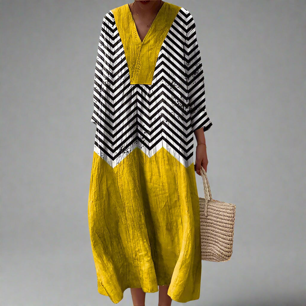 Julia – Robe géométrique élégante