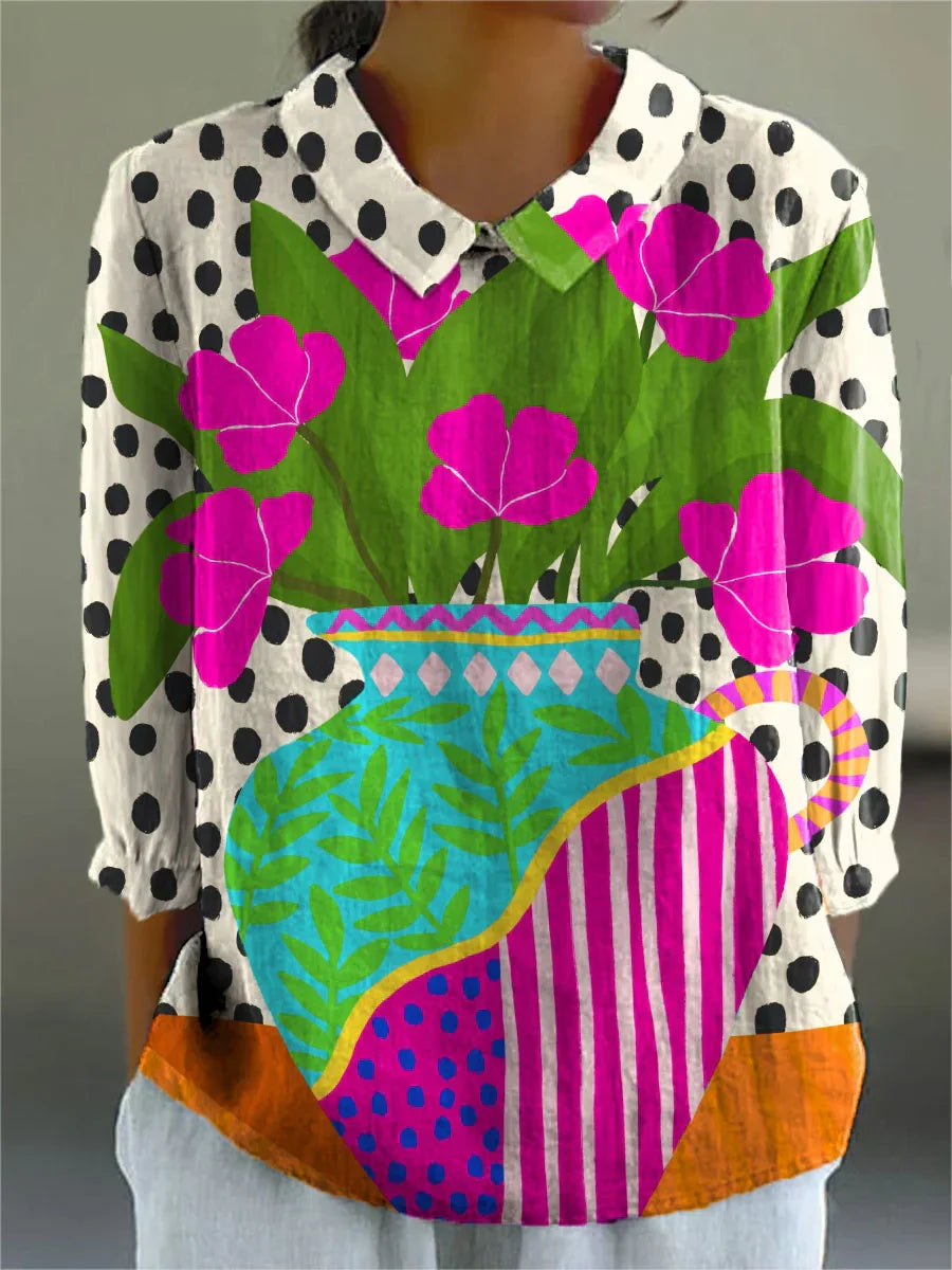 Capucine – blouse vase fleuri