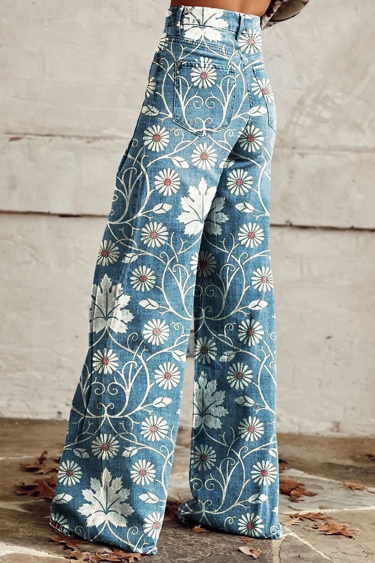 Élodie — Pantalon Dentelle Fleurie